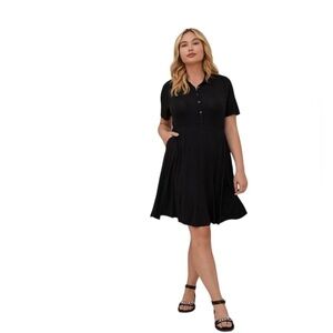 Torrid - NWT Mini Super Soft Collared Shift Preppy Business CasualDress Sz 1